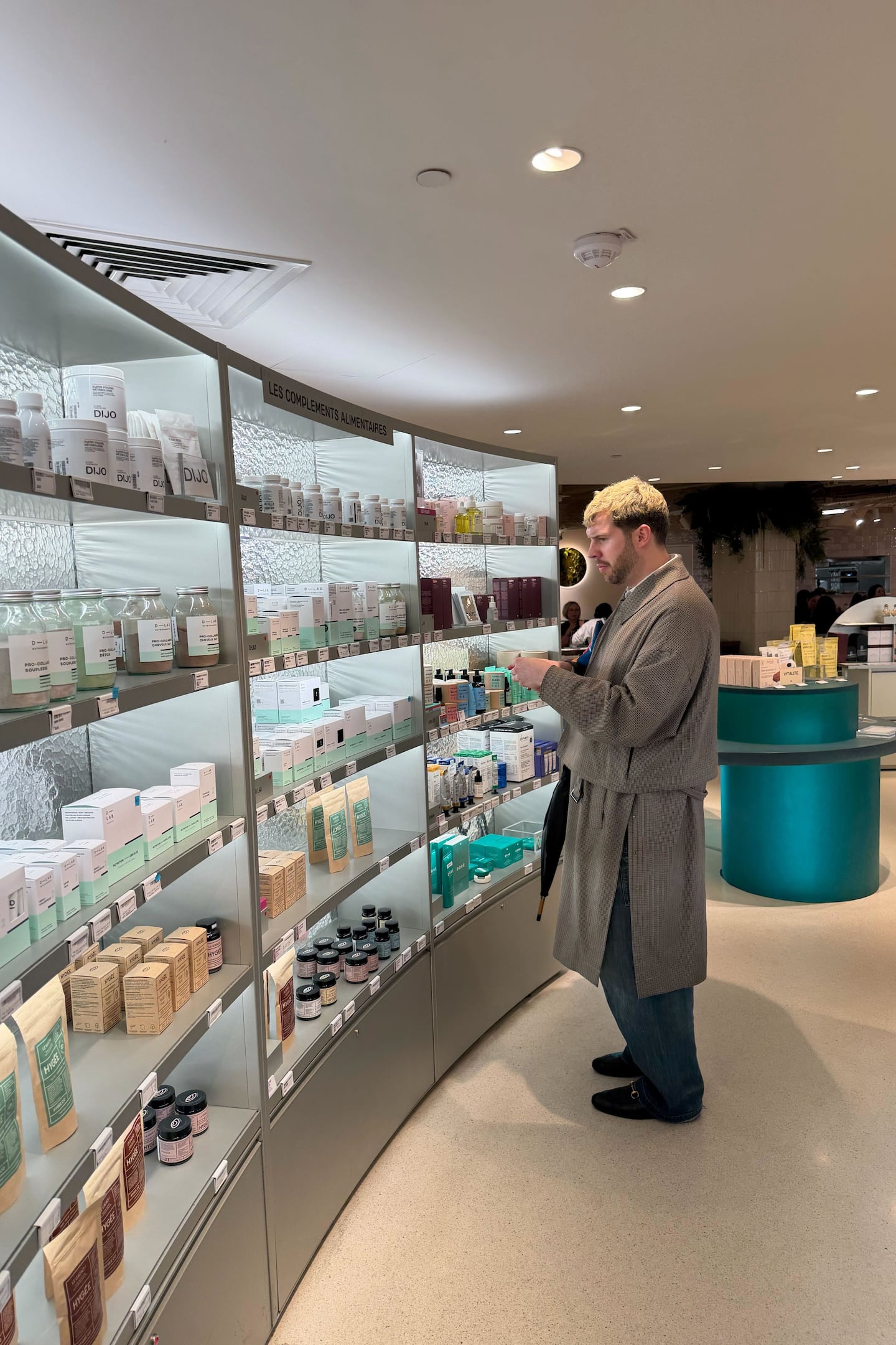 Beauty section at a department store.