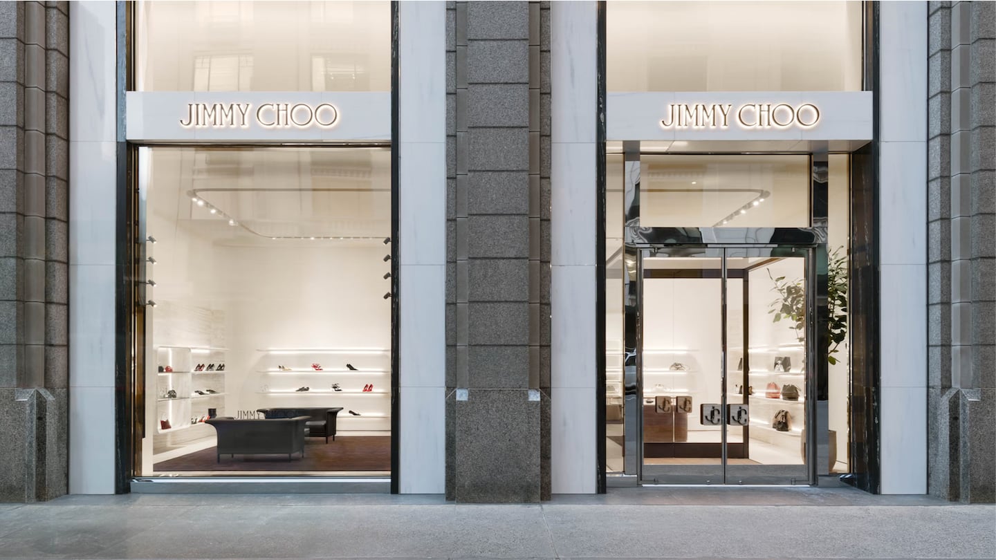 A Jimmy Choo storefront.